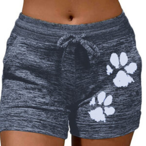 Paw print gym shorts