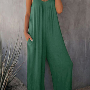 Loose casual suspender jumpsuit