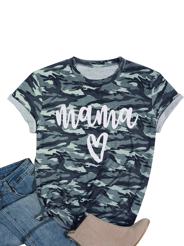 Women's mama camouflage pullover T-shirt - Image 4
