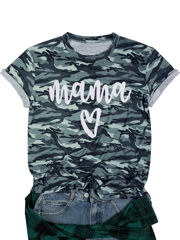 Women's mama camouflage pullover T-shirt - Image 3