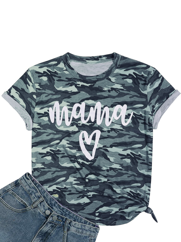 Women's mama camouflage pullover T-shirt - Image 2