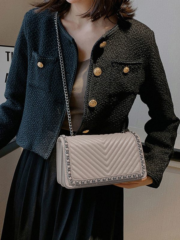 Embroidered thread chain square bag - Image 4