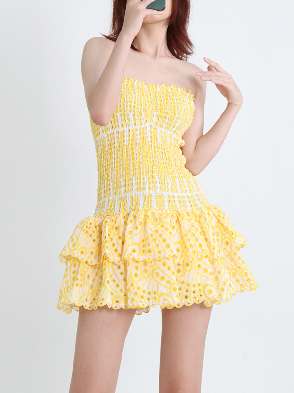 Strapless Heat — The Ruffle Hem Mini - Image 4