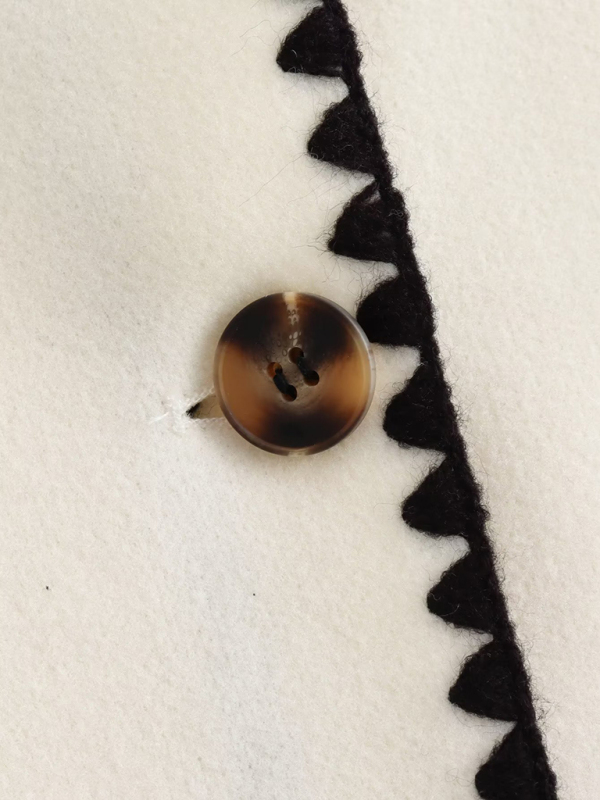 Women's New Fashion Button Round Neck Loose Color Block Knitted Jacket - Image 3