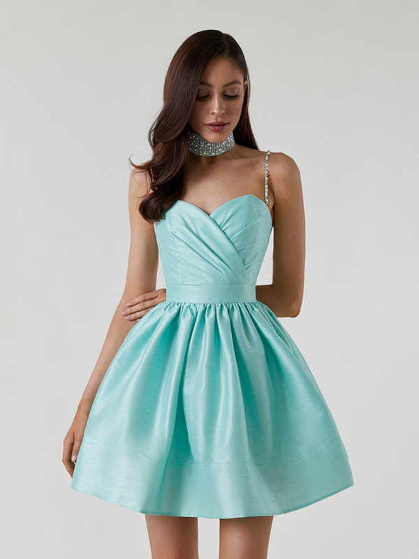 Women's dress pleated suspender dress - Image 9