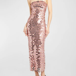 Women's beaded strapless party long dress