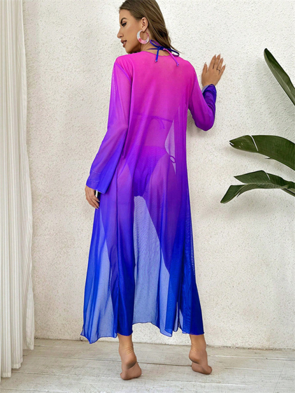 Ladies new see-through hot spring beach resort style bikini three-piece set - Image 3