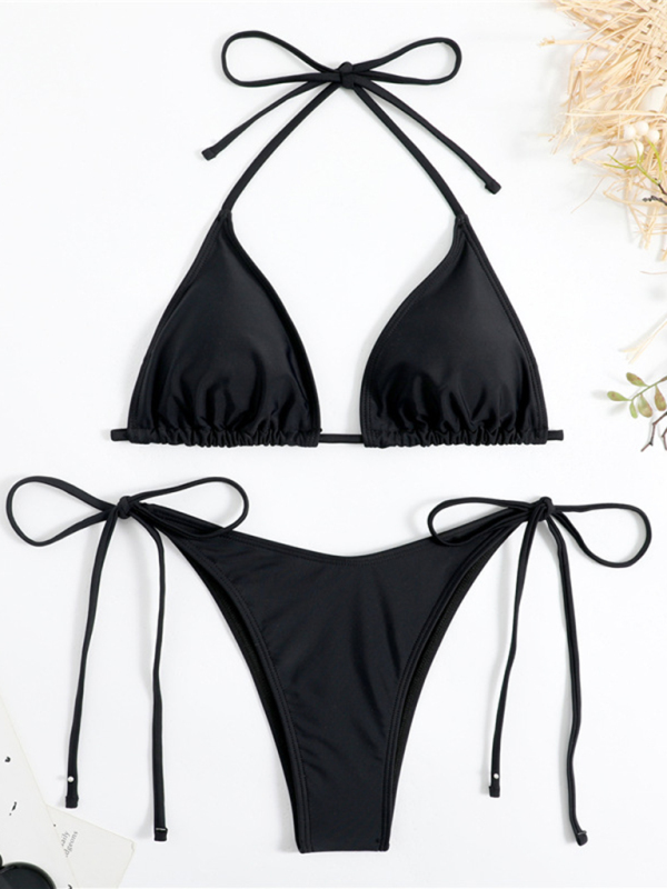 Split strap women's sexy triangle bikini - Image 7