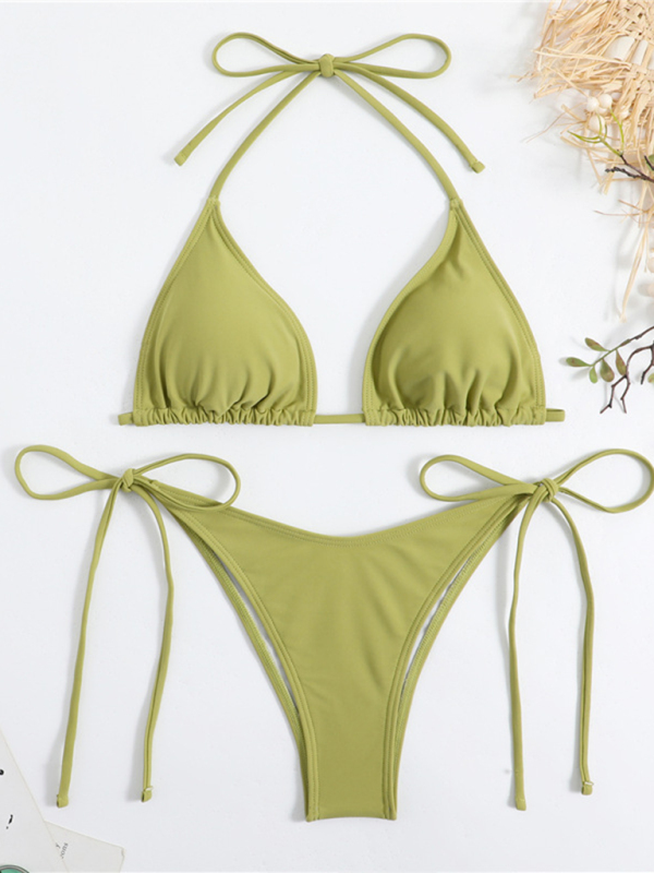 Split strap women's sexy triangle bikini - Image 8