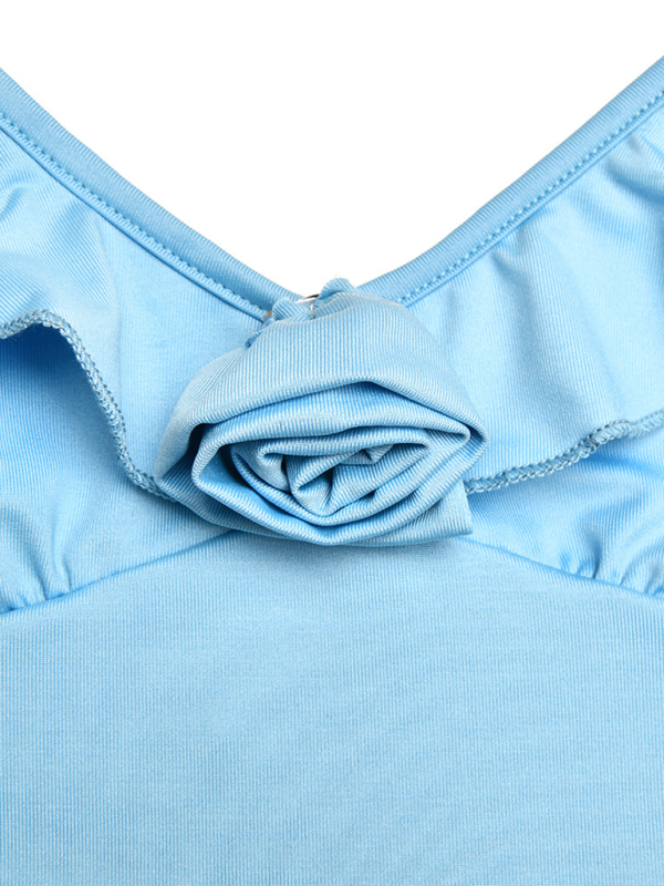 Suspender V-neck dress fashion high waist skirt - Image 10