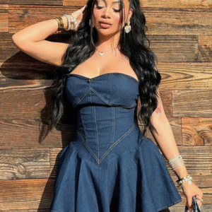 Ladies new sexy solid color tube top dress