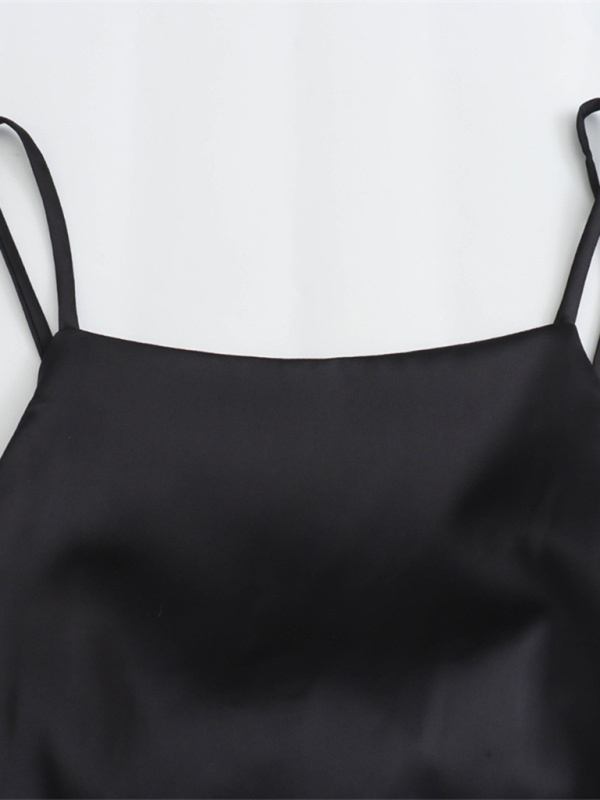 New women's fashion versatile bow-decorated satin top - Image 6