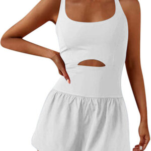 Women's beautiful back double strap tight jumpsuit