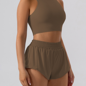 Vest slim fit sports casual shorts set