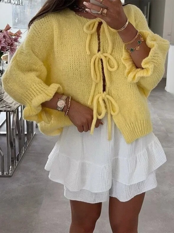 Yellow Knit Sweater Vest - Image 2