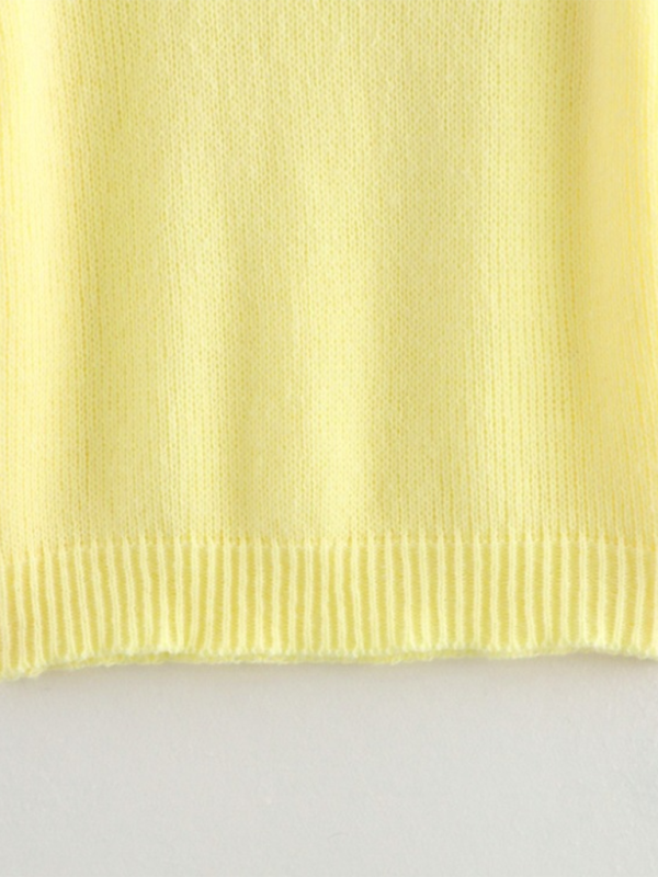 Yellow Knit Sweater Vest - Image 3