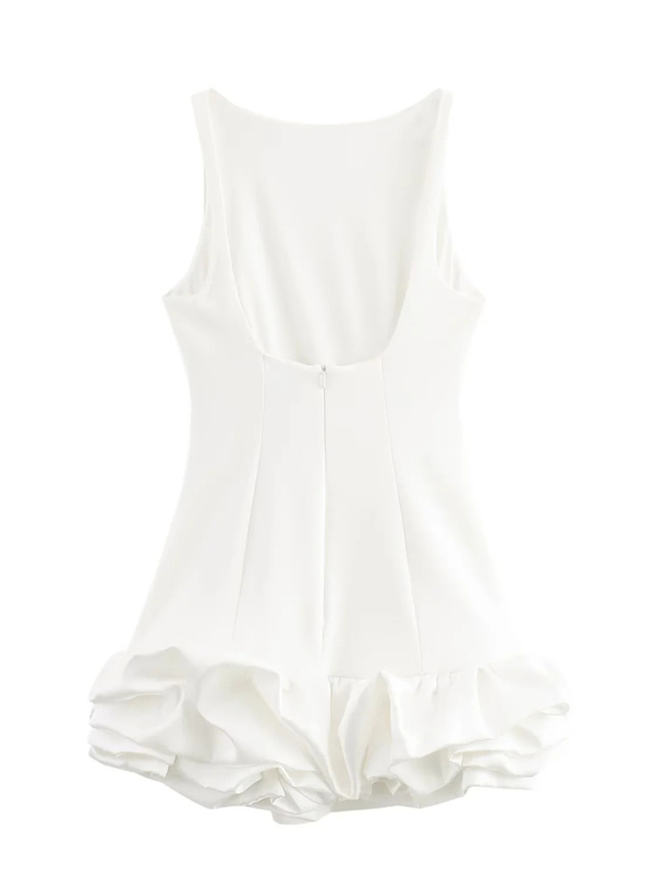 Fashion sleeveless short ruffle dress - Image 6