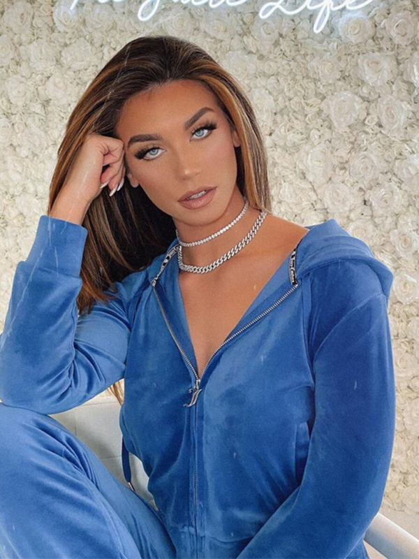 Women's casual diamond sportswear tracksuit two-piece suit - Image 7