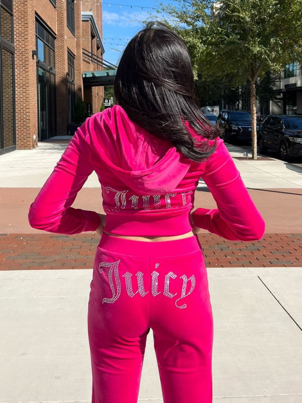 Women's casual diamond sportswear tracksuit two-piece suit - Image 23