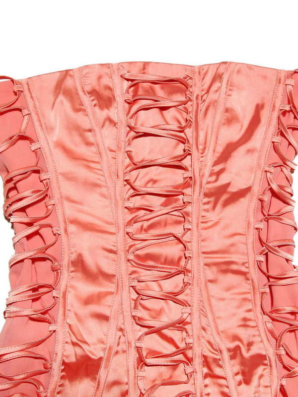 Strapless halter back chiffon stitching sexy dress - Image 7