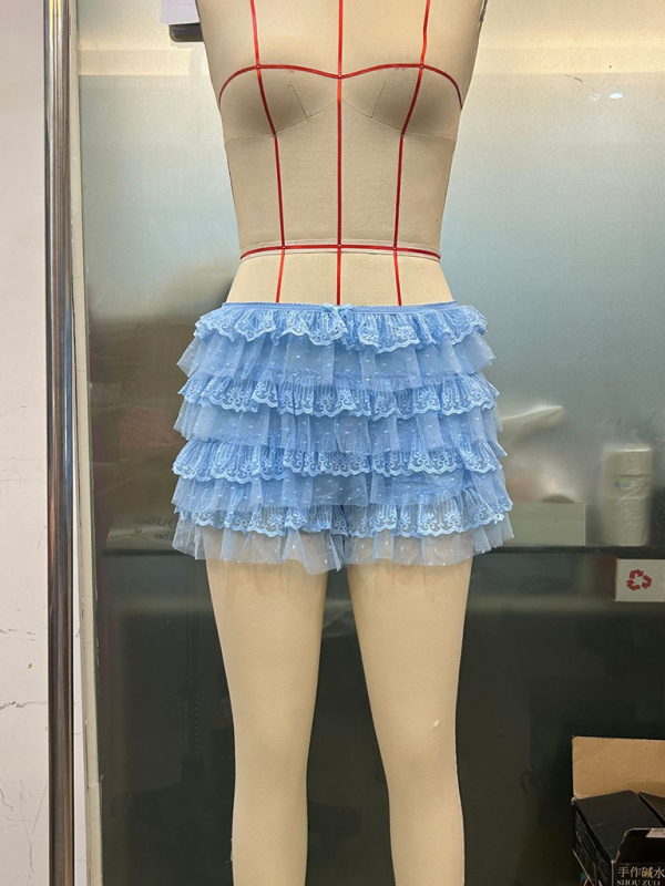 Ruffled Wavy Low Rise Shorts - Image 11