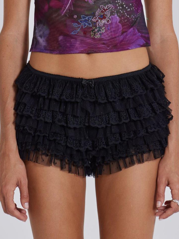 Ruffled Wavy Low Rise Shorts - Image 8