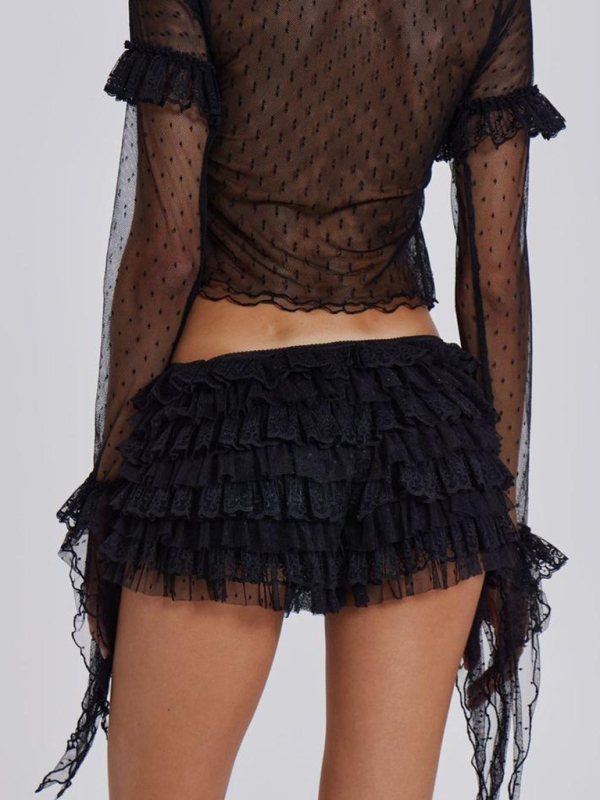 Ruffled Wavy Low Rise Shorts - Image 15