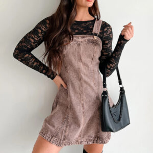 Street Fashion All-match Denim Camisole Dress