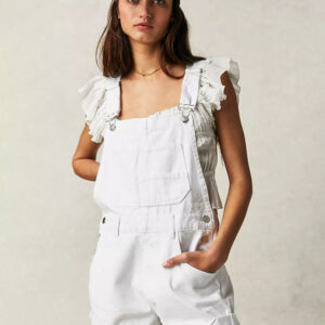 New loose multi-pocket overalls jeans