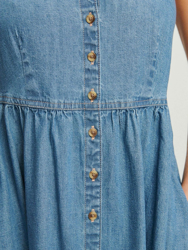 Denim Suspender Dress for Women - Image 2