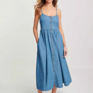 Denim Suspender Dress for Women