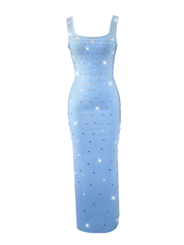 New Slim Rhinestone Bandage Dress Fashion Party Bandage Dress - Image 2