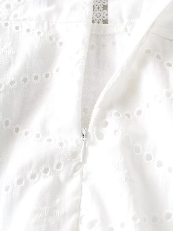 V-neck lace waist open dress - Image 4