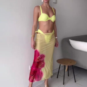 Euro sexy bikini three piece set