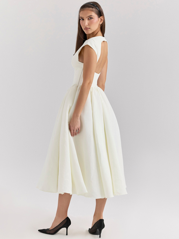 Backless round neck midi dress - Image 6