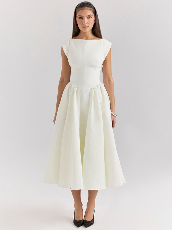 Backless round neck midi dress - Image 8