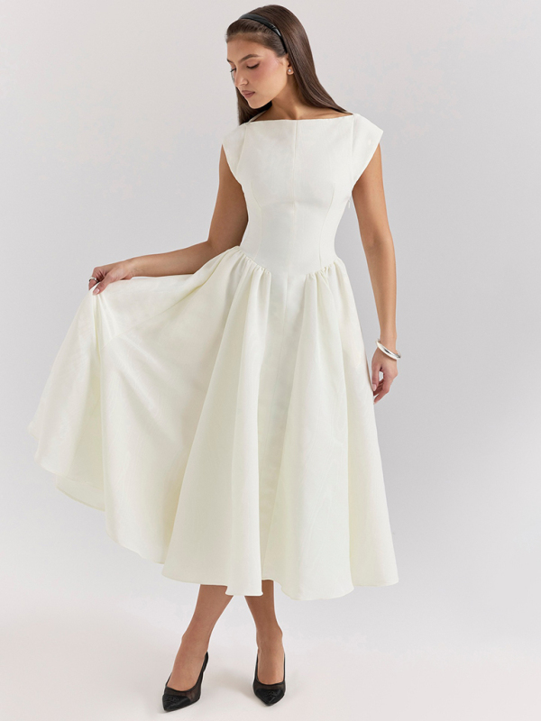 Backless round neck midi dress - Image 3