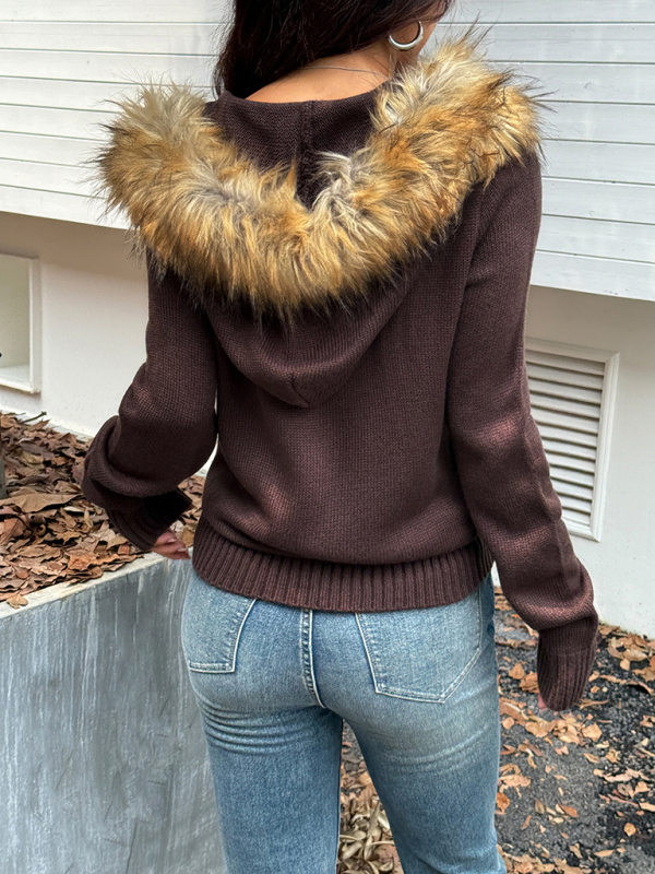 Casual simple style hooded sweater - Image 5