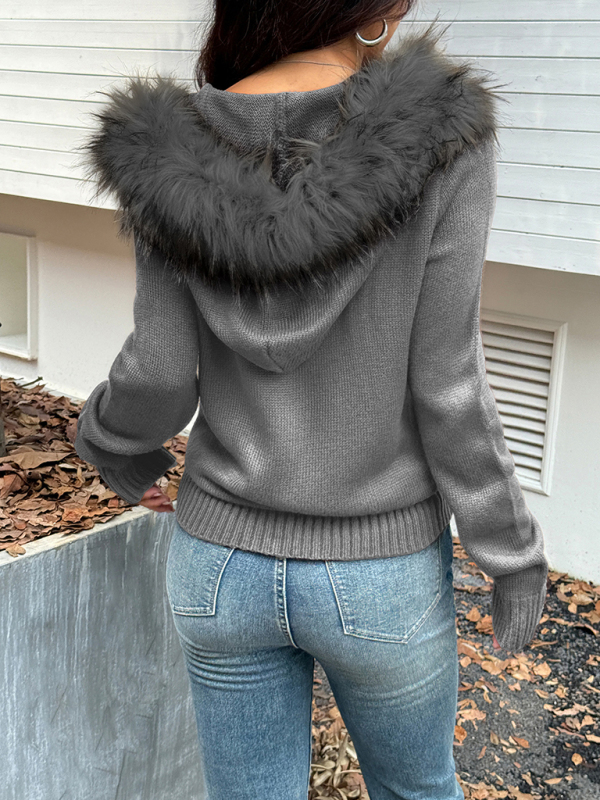 Casual simple style hooded sweater - Image 11