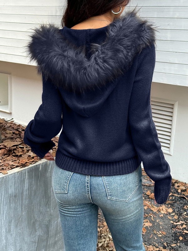 Casual simple style hooded sweater - Image 14
