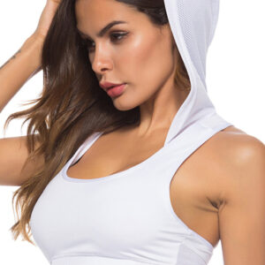 Women's Running Quick Dry Yoga Vest with Hood