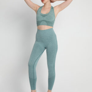 Two-piece Peach Hip Trousers Racerback Bra Vest Sports Suit