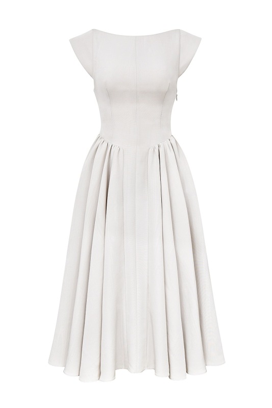 Backless round neck midi dress - Image 2