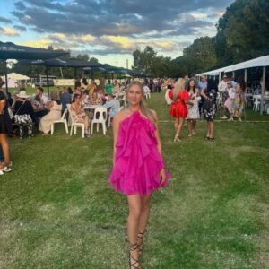 Halter Neck Flower Suspender Short Dress – Fast Shipping Australia | Aston Sienna