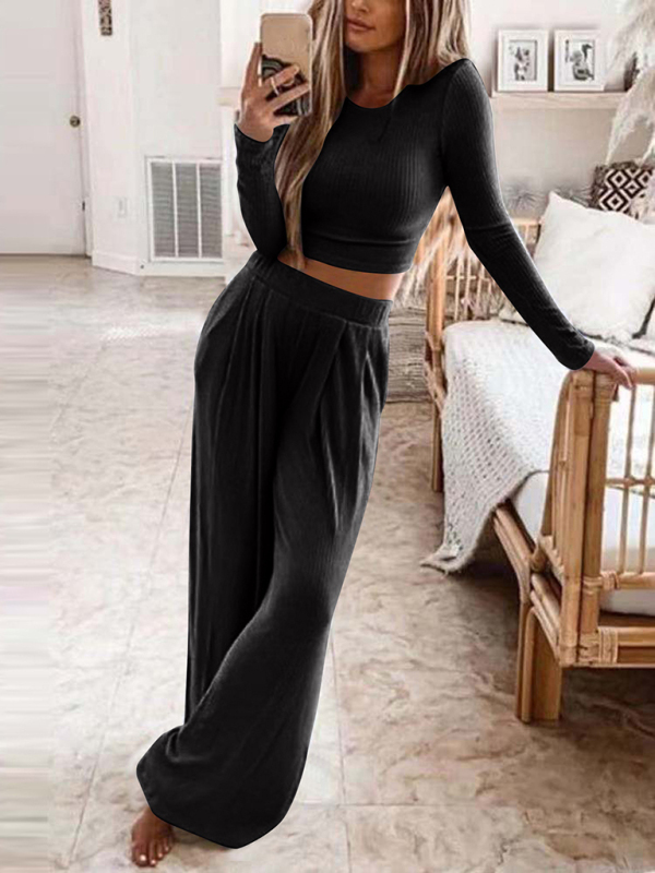 Women's Knitted Casual Home Two-Piece Suit - Image 5