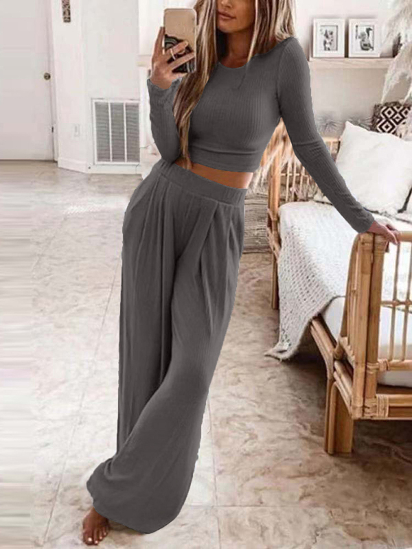 Women's Knitted Casual Home Two-Piece Suit - Image 6