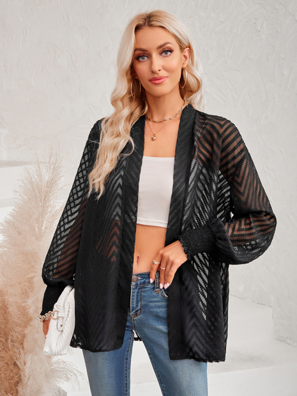 Women's casua loose cardigan top - Image 2