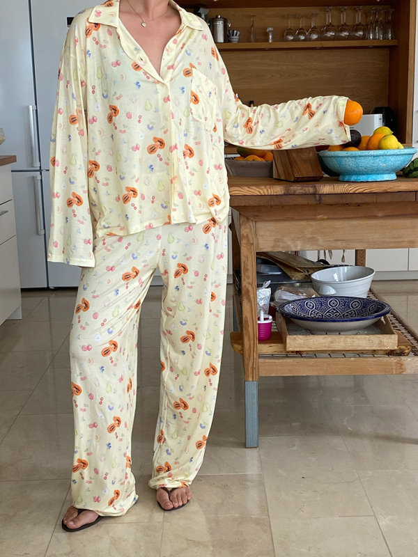 New long-sleeved printed pajamas - Image 2