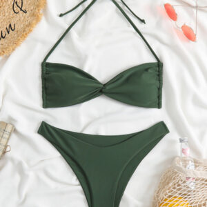 Leopard print bikini two-piece set