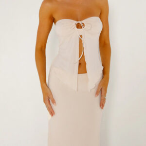 Temperament sleeveless mesh tube top